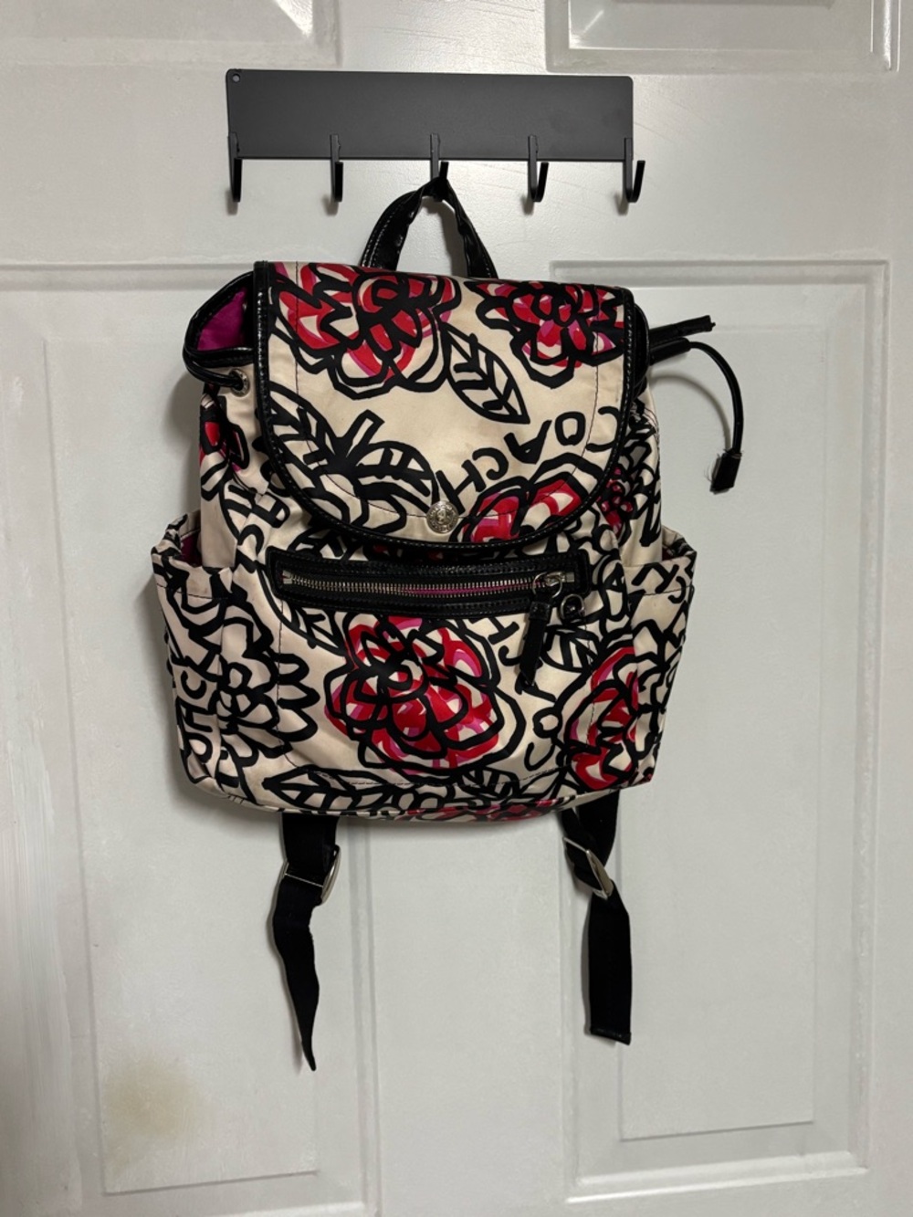 Coach poppy daisy back pack f16582